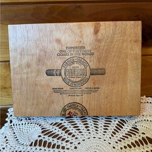 Wooden Cigar Box with Logo